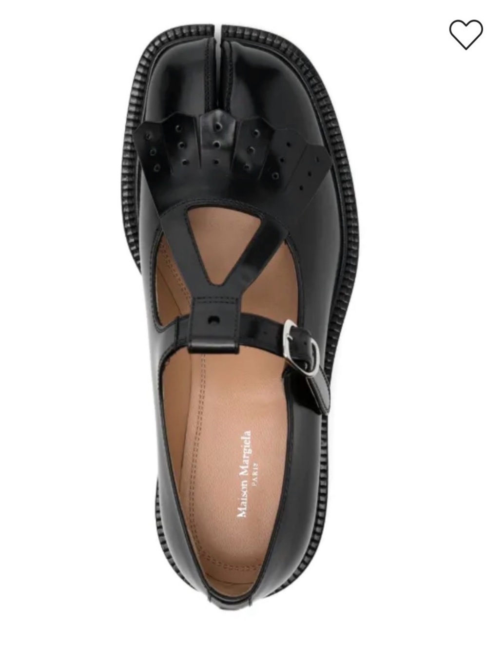 Maison Margiela Authentic Black Leather Tabi Country Mary Jane Loafer
